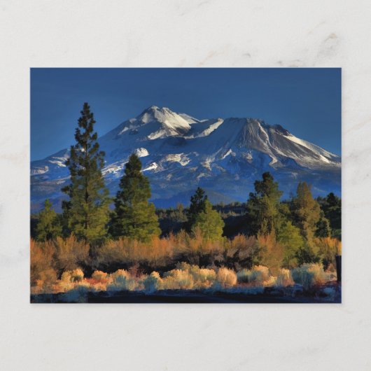 MOUNT SHASTA - SCHILDERIJ BRIEFKAART (Voorkant)