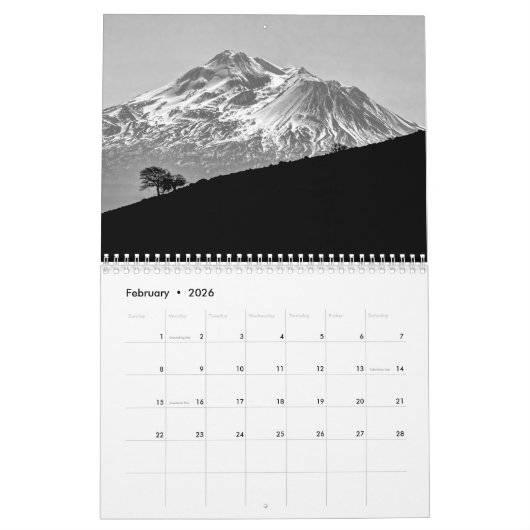 MOUNT SHASTA-UITZICHTEN #4 CALENDAR KALENDER (Feb 2026)