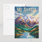 Mount Shasta USA Briefkaart (Voorkant / Achterkant)