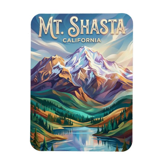 Mount Shasta USA Magneet (Verticaal)