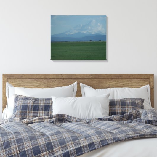 Mount Shasta Weerbarstige Bruid 2 Canvas Afdruk (Insitu (Slaapkamer))