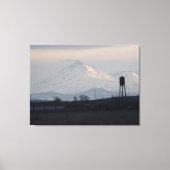 Mount Shasta Zonsondergang in de Sneeuw 1 Canvas Afdruk (Voorkant)
