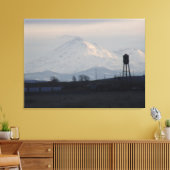 Mount Shasta Zonsondergang in de Sneeuw 1 Canvas Afdruk (Insitu (Woonkamer))