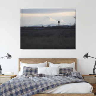 Mount Shasta Zonsondergang in de Sneeuw 2 Canvas Afdruk