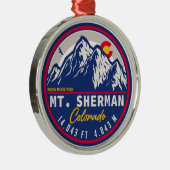 Mount Sherman Colorado - 14 ers viertienerwandelen Metalen Ornament (Rechts)