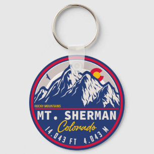 Mount Sherman Colorado - 14 ers viertienerwandelen Sleutelhanger