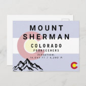 Mount Sherman Colorado 14ers  Mountain Briefkaart (Voorkant / Achterkant)