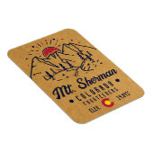 Mount Sherman Colorado 14ers Mountain Minimalist Magneet (Rechterzijde)