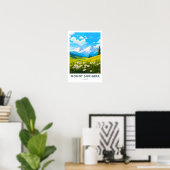 Mount Shkhara Georgia Reisprint Poster (Thuiskantoor)