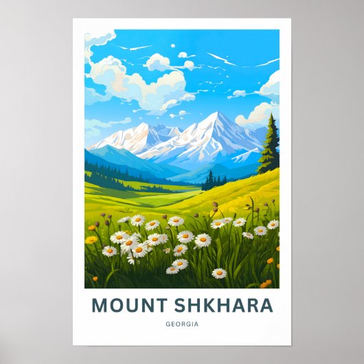 Mount Shkhara Georgia Reisprint Poster (Voorkant)