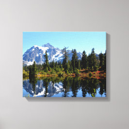 Mount Shuksan op een zonnige dag Canvasprint Canvas Afdruk