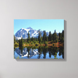 Mount Shuksan op een zonnige dag Canvasprint Canvas Afdruk