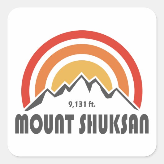 Mount Shuksan Vierkante Sticker (Voorkant)