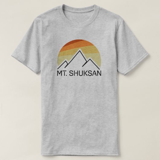 Mount Shuksan Washington Retro T-shirt (Design voorkant)