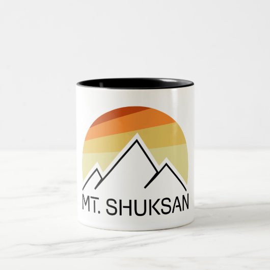 Mount Shuksan Washington Retro Tweekleurige Koffiemok (Center)