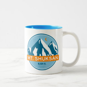 Mount Shuksan Washington sterren maan Tweekleurige Koffiemok