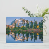 Mount Shuksan weerspiegeld in Reflection Lake Bedankkaart (Staand voorkant)