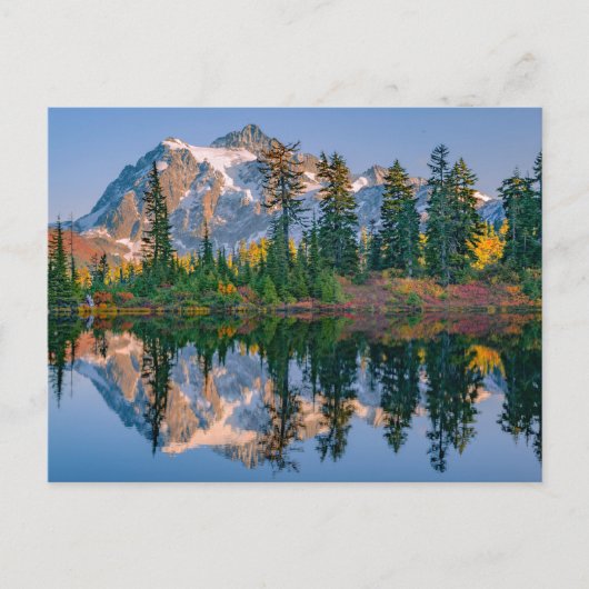 Mount Shuksan weerspiegeld in Reflection Lake Briefkaart (Voorkant)