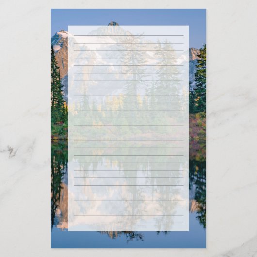 Mount Shuksan weerspiegeld in Reflection Lake Briefpapier (Voorkant)