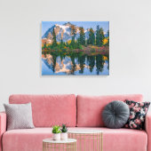 Mount Shuksan weerspiegeld in Reflection Lake Canvas Afdruk (Insitu (Woonkamer))