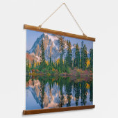 Mount Shuksan weerspiegeld in Reflection Lake Hangend Wandkleed (Gebogen)