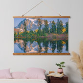 Mount Shuksan weerspiegeld in Reflection Lake Hangend Wandkleed (Slaapkamer)