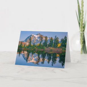 Mount Shuksan weerspiegeld in Reflection Lake Kaart