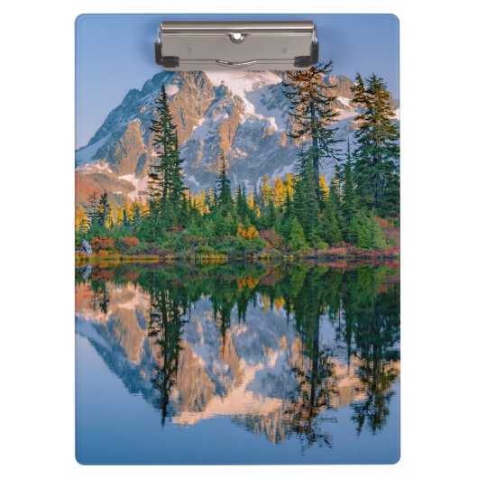 Mount Shuksan weerspiegeld in Reflection Lake Klembord (Voorkant)
