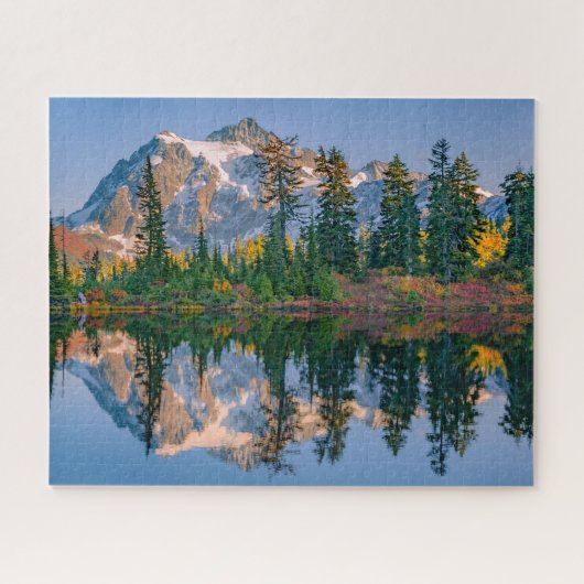 Mount Shuksan weerspiegeld in Reflection Lake Legpuzzel (Horizontaal)