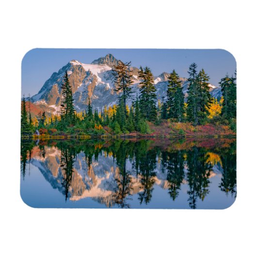 Mount Shuksan weerspiegeld in Reflection Lake Magneet (Horizontaal)