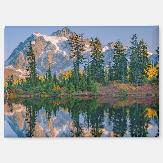 Mount Shuksan weerspiegeld in Reflection Lake Magneet (Voorkant)