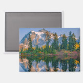Mount Shuksan weerspiegeld in Reflection Lake Magneet (Voorkant / Achterkant)