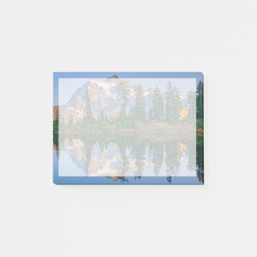 Mount Shuksan weerspiegeld in Reflection Lake Post-it® Notes (Voorkant)