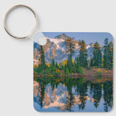 Mount Shuksan weerspiegeld in Reflection Lake Sleutelhanger (Voorkant)
