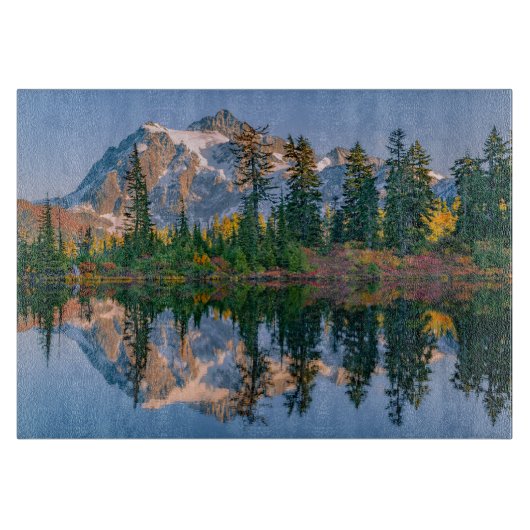 Mount Shuksan weerspiegeld in Reflection Lake Snijplank (Voorkant)
