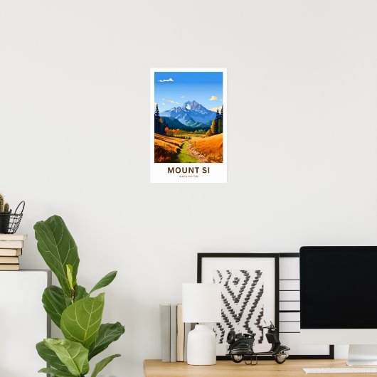 Mount Si Washington Reisprint Poster (Thuiskantoor)
