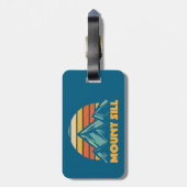 Mount Sill California Retro Turquoise Bagagelabel (Achterkant verticaal)