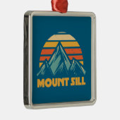 Mount Sill California Retro Turquoise Metalen Ornament (Rechts)