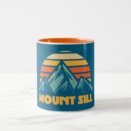 Mount Sill California Retro Turquoise Tweekleurige Koffiemok (Center)