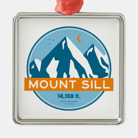 Mount Sill California sterren Maan Metalen Ornament (Voorkant)