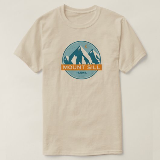 Mount Sill California sterren Maan T-shirt (Design voorkant)