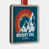 Mount Sill California Sun Eagle Metalen Ornament (Rechts)