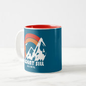 Mount Sill California Sun Eagle Tweekleurige Koffiemok (Voorkant links)