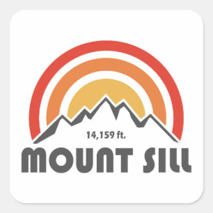 Mount Sill California Vierkante Sticker