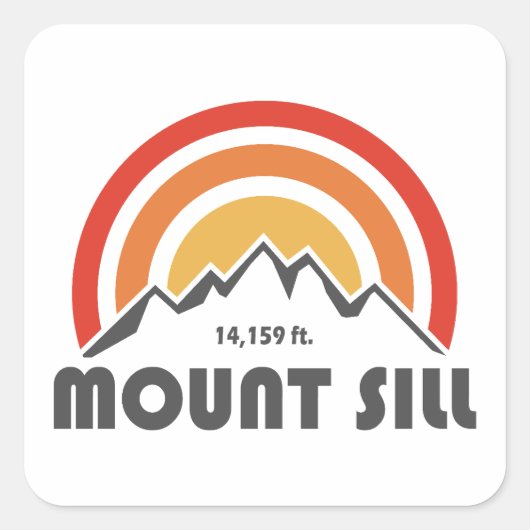 Mount Sill California Vierkante Sticker (Voorkant)