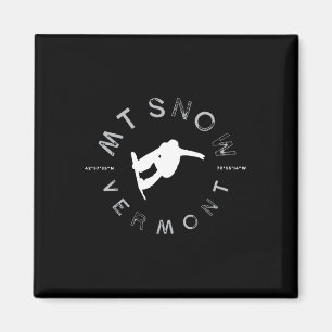 Mount Snow Vermont Graphic  Snowboard T-shirt Magneet
