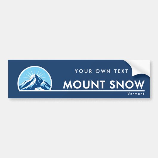 Mount Snow Vermont mountain ski resort Bumpersticker (Voorkant)