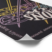 Mount Snow Vermont Retro Ski Travel Poster (Hoek)