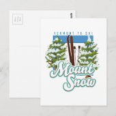 Mount Snow Vermont Ski logo. Briefkaart (Voorkant / Achterkant)