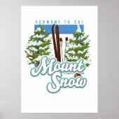 Mount Snow Vermont Ski logo. Poster (Voorkant)